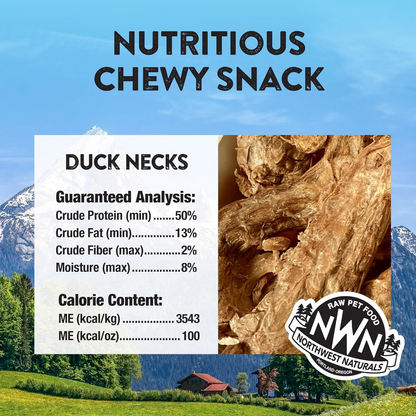 Freeze Dried Treat for Dogs & Cats - RAW REWARDS - Duck Necks - 5 oz