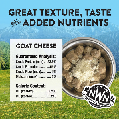 Feeze Dried FUNCTIONAL Food Topper for Dogs & Cats - Goat Cheese - 4.5 oz