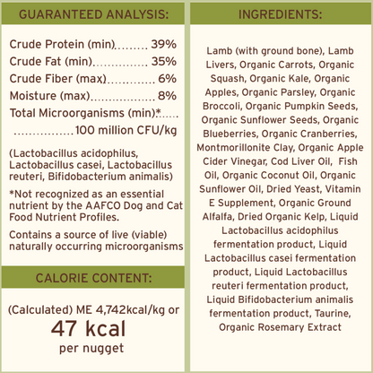 Freeze Dried Dog Food - Lamb Dinner Nuggets - Adult
