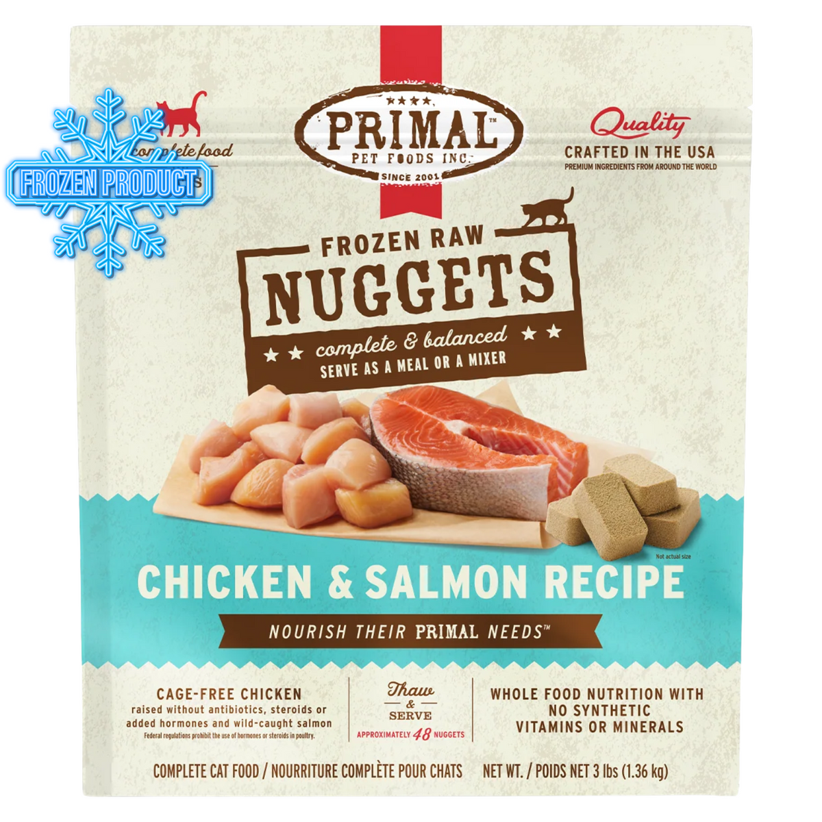 Cat Frozen Raw - Chicken & Salmon Nuggets