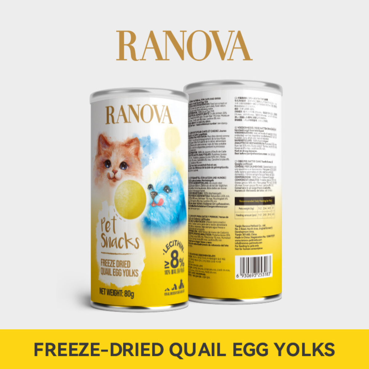 Freeze Dried Dog & Cat Treat - Quail Egg Yolk