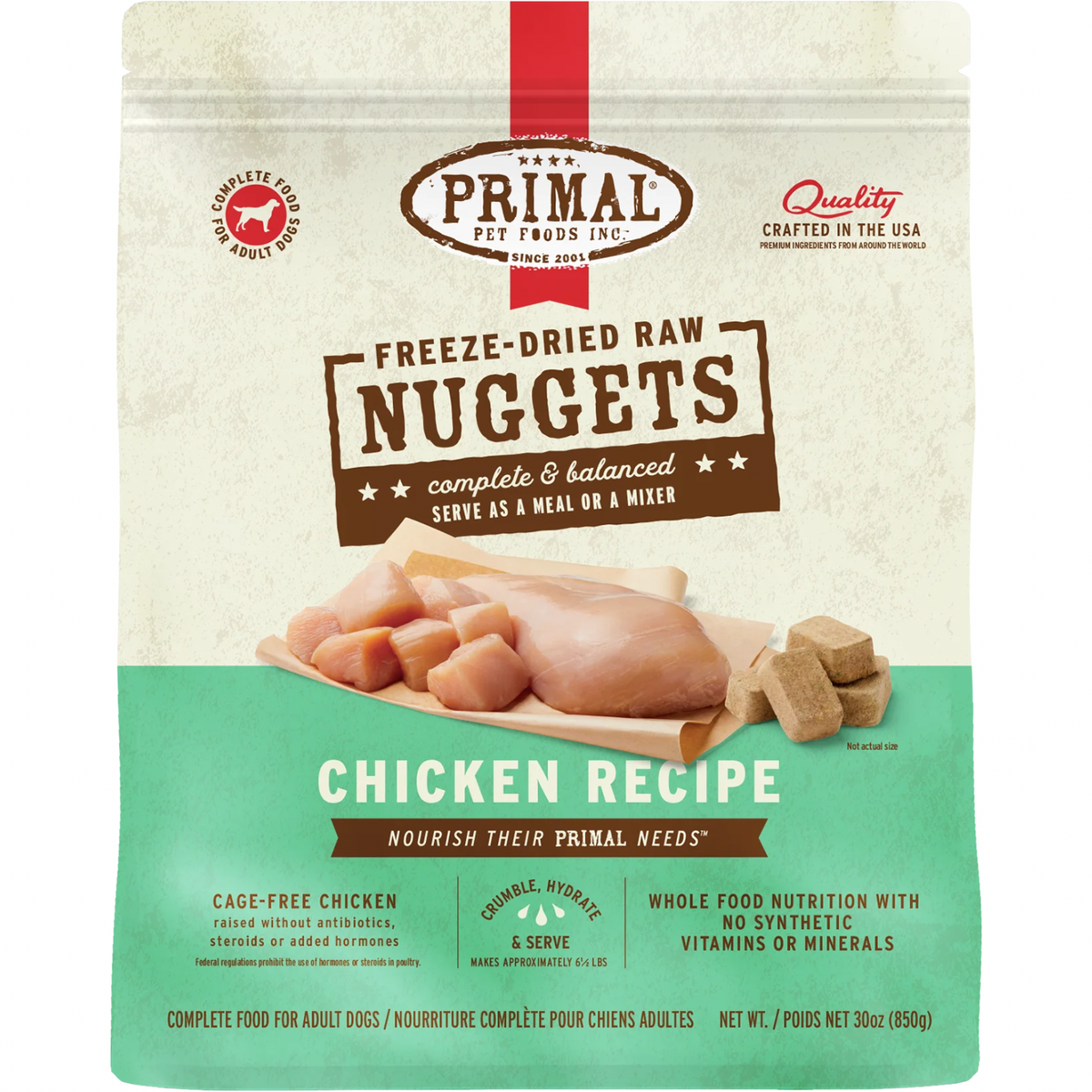 Freeze Dried Dog Food - Chicken Dinner Nuggets - Adult