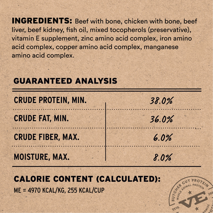 Freeze Dried Cat Food - Crunchy Mini Nibs - Beef & Chicken
