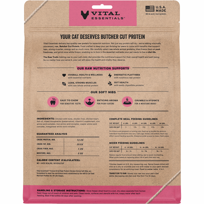 Freeze Dried Cat Food - Soft Nibs - Chicken