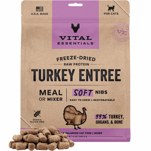 Freeze Dried Cat Food - Soft Nibs - Turkey