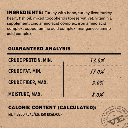 Freeze Dried Cat Food - Soft Nibs - Turkey