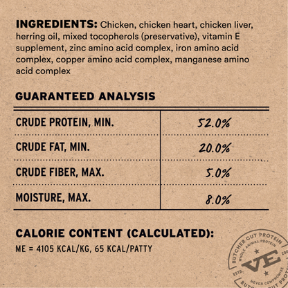 Freeze Dried Cat Food - Mini Patties - Chicken