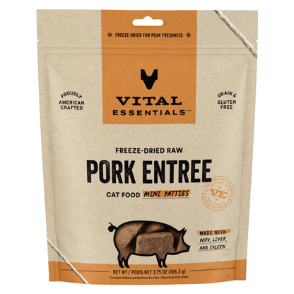 Freeze Dried Cat Food - Mini Patties - Pork