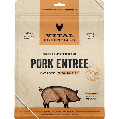 Freeze Dried Cat Food - Mini Patties - Pork