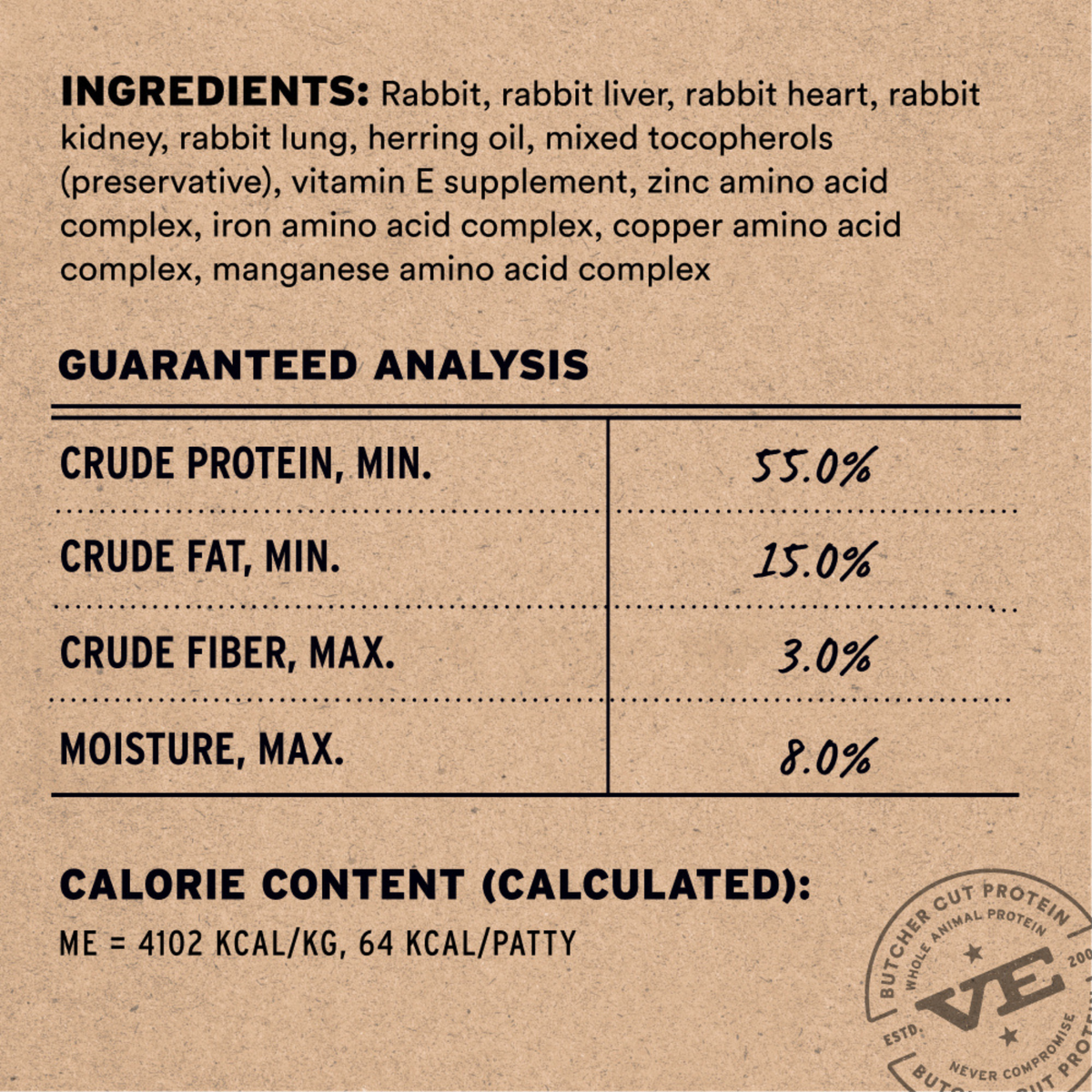 Freeze Dried Cat Food - Mini Patties - Rabbit