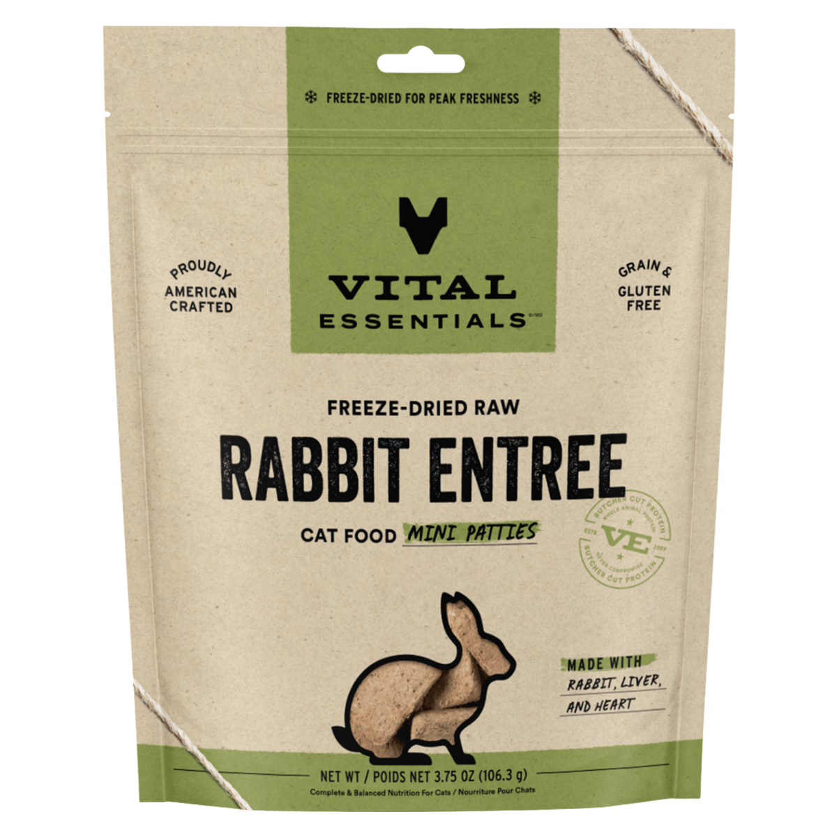 Freeze Dried Cat Food - Mini Patties - Rabbit