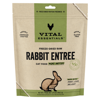 Freeze Dried Cat Food - Mini Patties - Rabbit