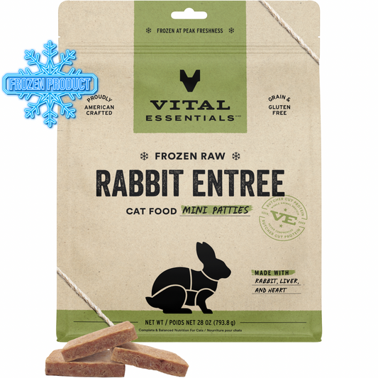 Cat Frozen Raw - Mini Patties - Rabbit