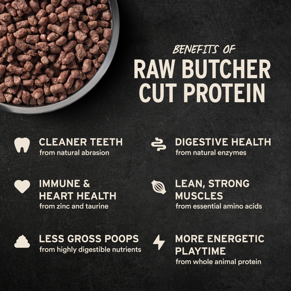 Freeze Dried Dog Food - Crunchy Mini Nibs - Beef