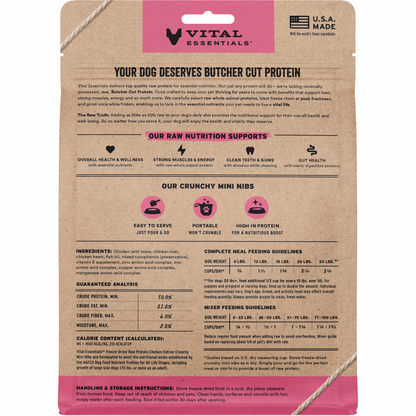 Freeze Dried Dog Food - Crunchy Mini Nibs - Chicken