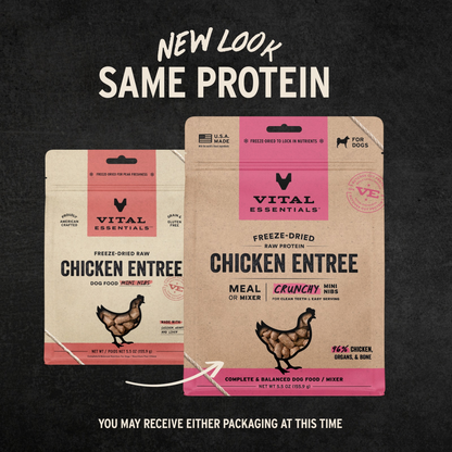 Freeze Dried Dog Food - Crunchy Mini Nibs - Chicken