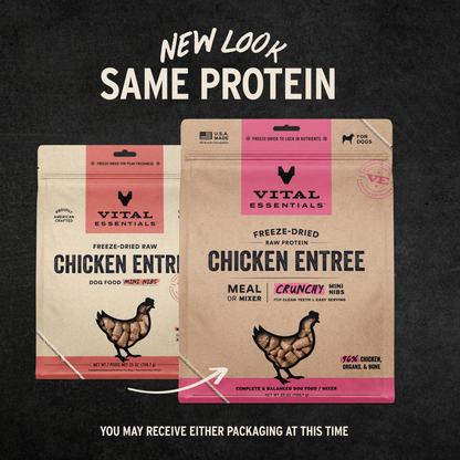 Freeze Dried Dog Food - Crunchy Mini Nibs - Chicken