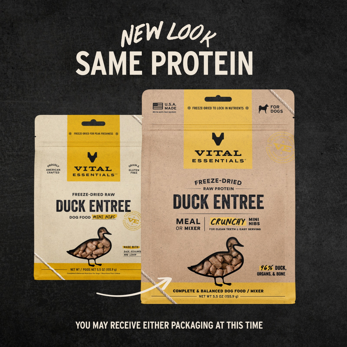 Freeze Dried Dog Food - Crunchy Mini Nibs - Duck