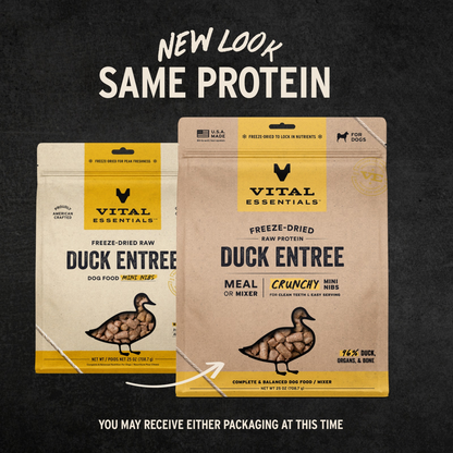 Freeze Dried Dog Food - Crunchy Mini Nibs - Duck
