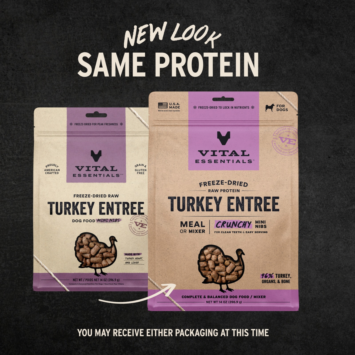 Freeze Dried Dog Food - Crunchy Mini Nibs - Turkey