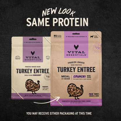 Freeze Dried Dog Food - Crunchy Mini Nibs - Turkey