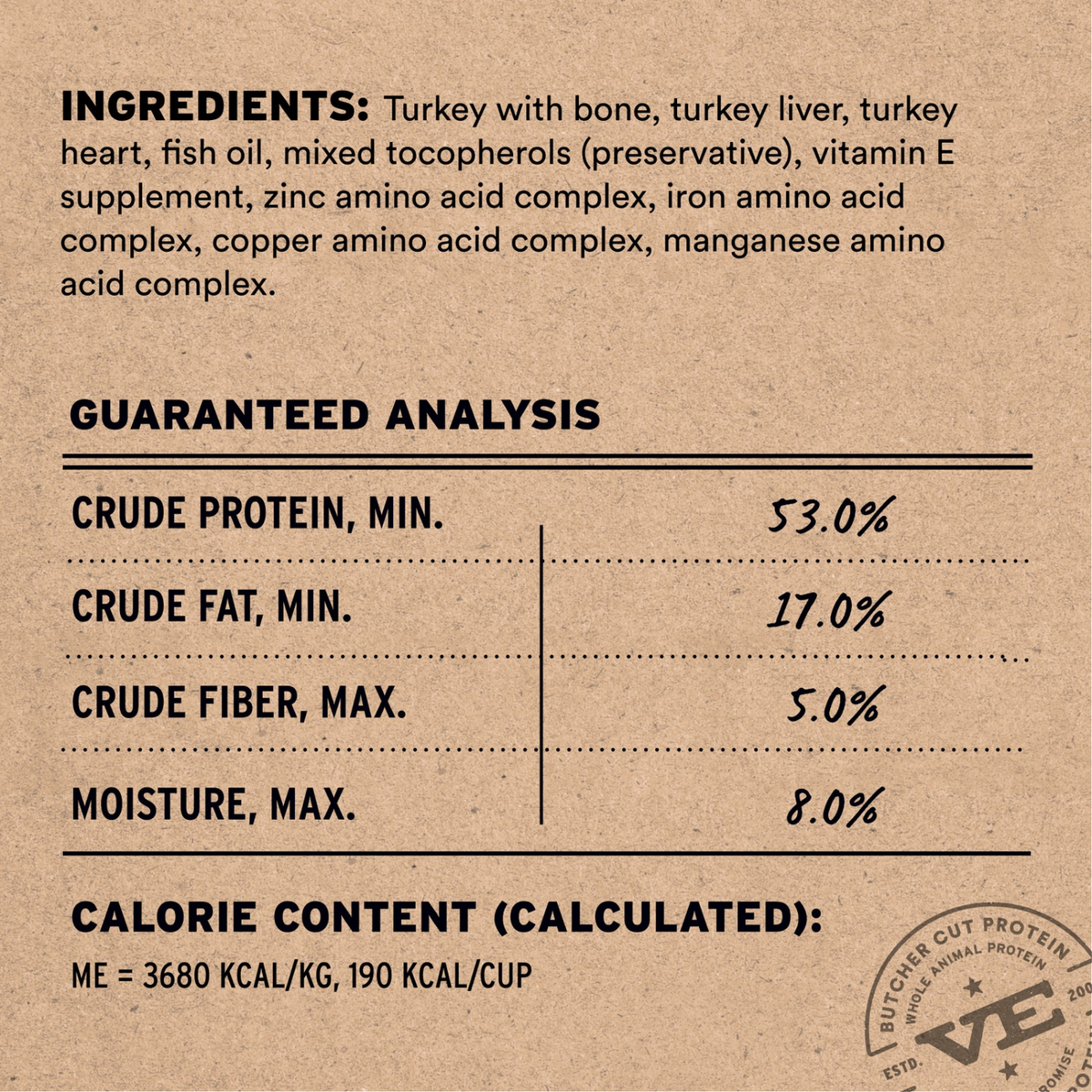 Freeze Dried Dog Food - Crunchy Mini Nibs - Turkey