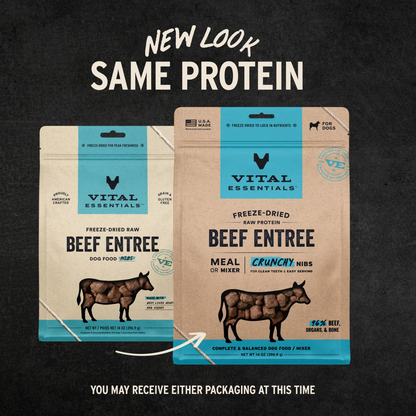 Freeze Dried Dog Food - Crunchy Nibs - Beef