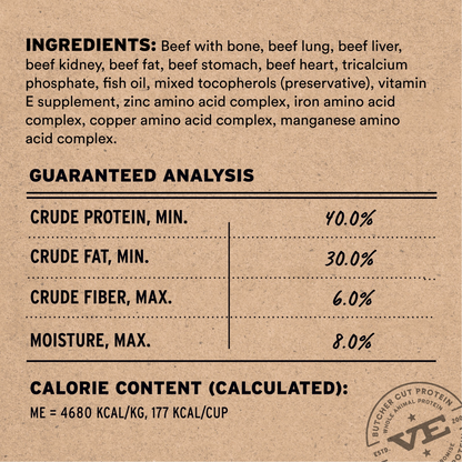 Freeze Dried Dog Food - Soft Nibs - Beef