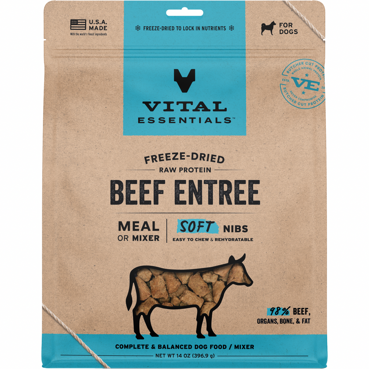 Freeze Dried Dog Food - Soft Nibs - Beef