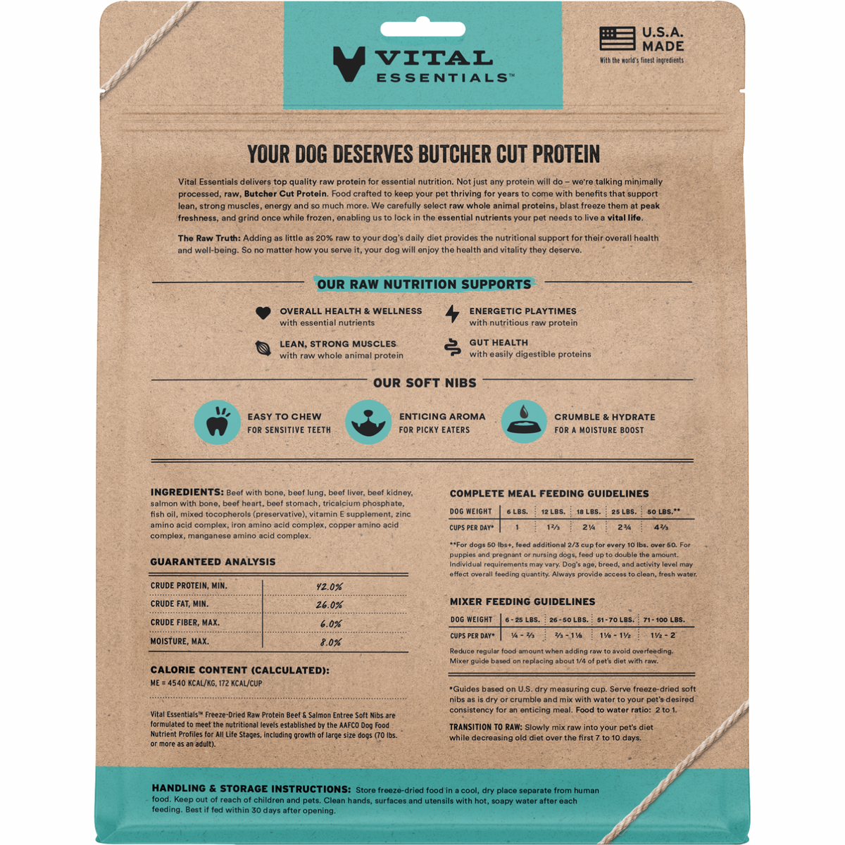 Freeze Dried Dog Food - Soft Nibs - Beef & Salmon
