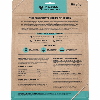 Freeze Dried Dog Food - Soft Nibs - Beef & Salmon