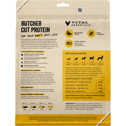 Freeze Dried Dog Food - Mini Patties - Duck