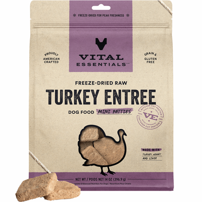 Freeze Dried Dog Food - Mini Patties - Turkey