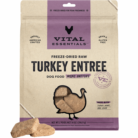 Freeze Dried Dog Food - Mini Patties - Turkey
