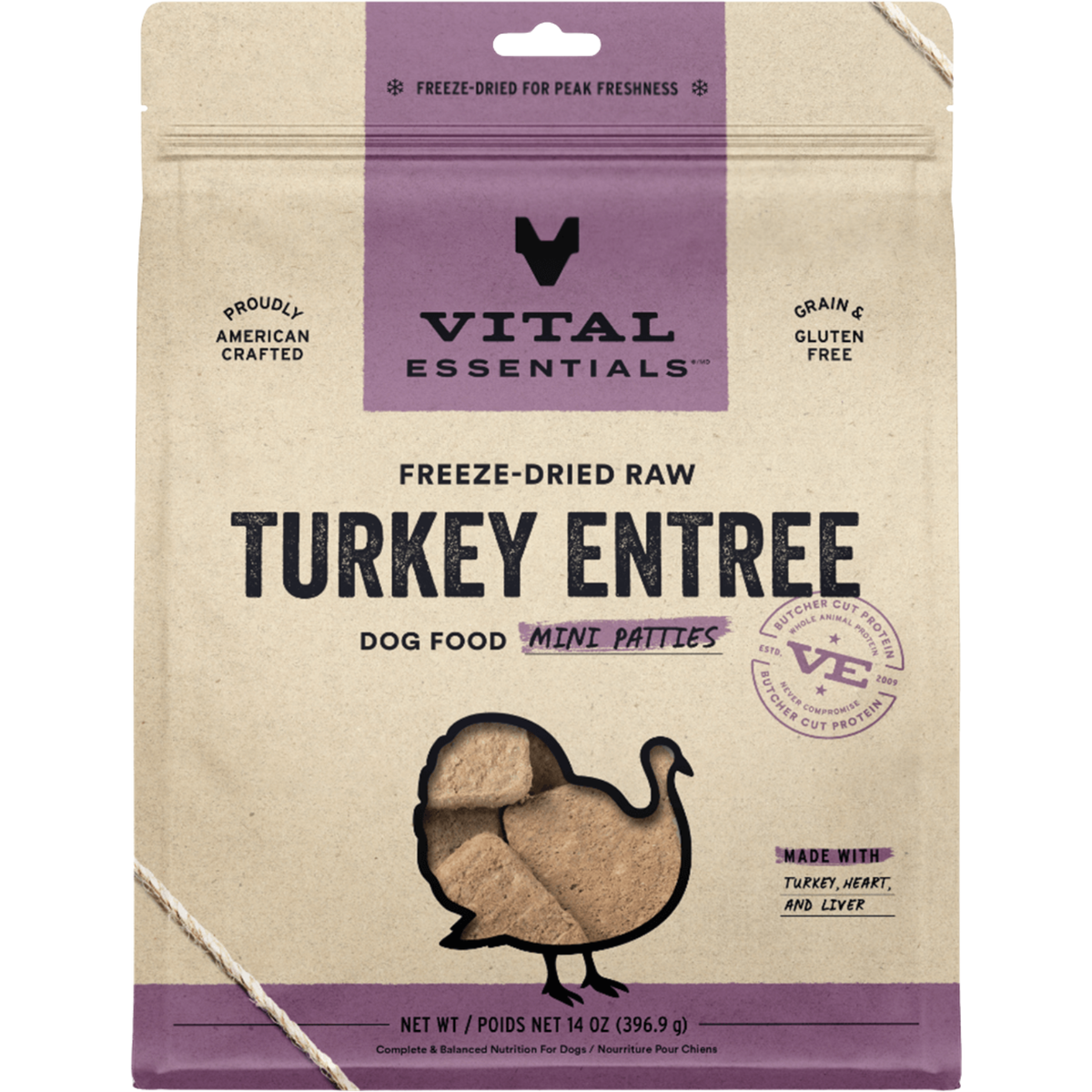 Freeze Dried Dog Food - Mini Patties - Turkey