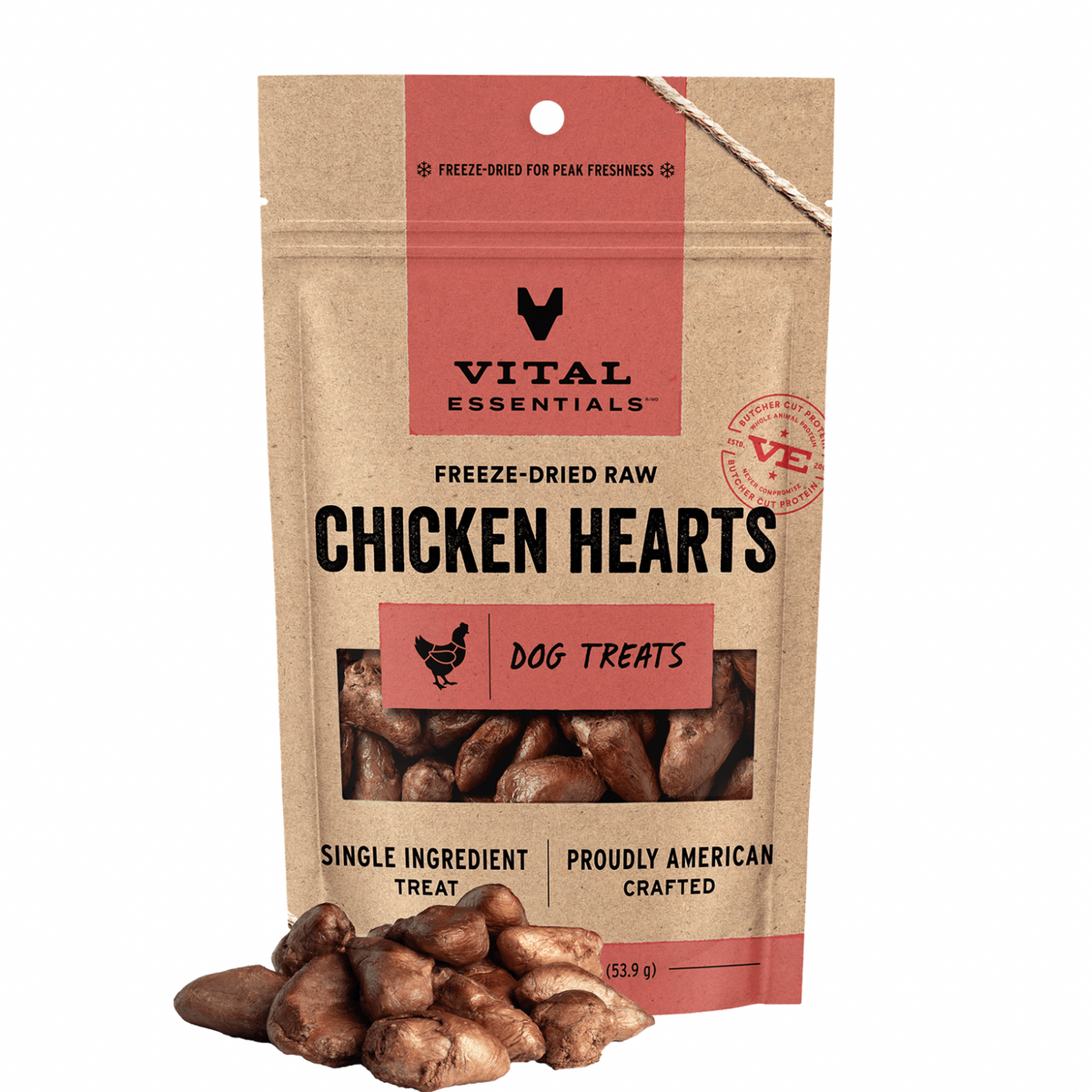 Freeze Dried Dog Treat - Chicken Hearts