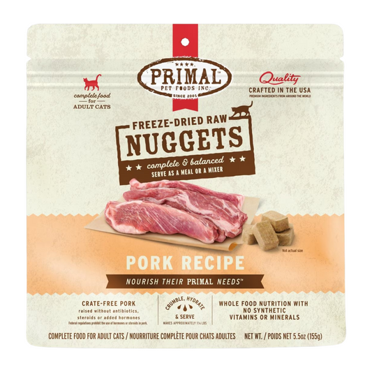 Freeze Dried Cat Food - Pork Dinner Nuggets - Adult