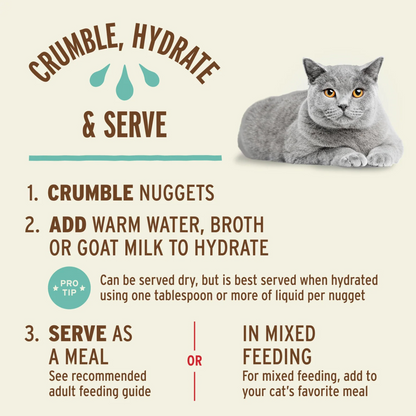 Freeze Dried Cat Food - Beef & Salmon Dinner Nuggets - Adult