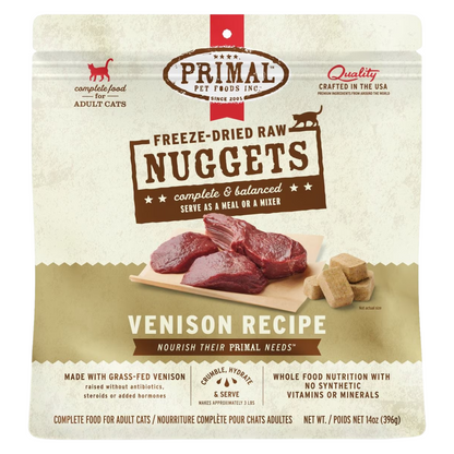 Freeze Dried Cat Food - Venison Dinner Nuggets - Adult