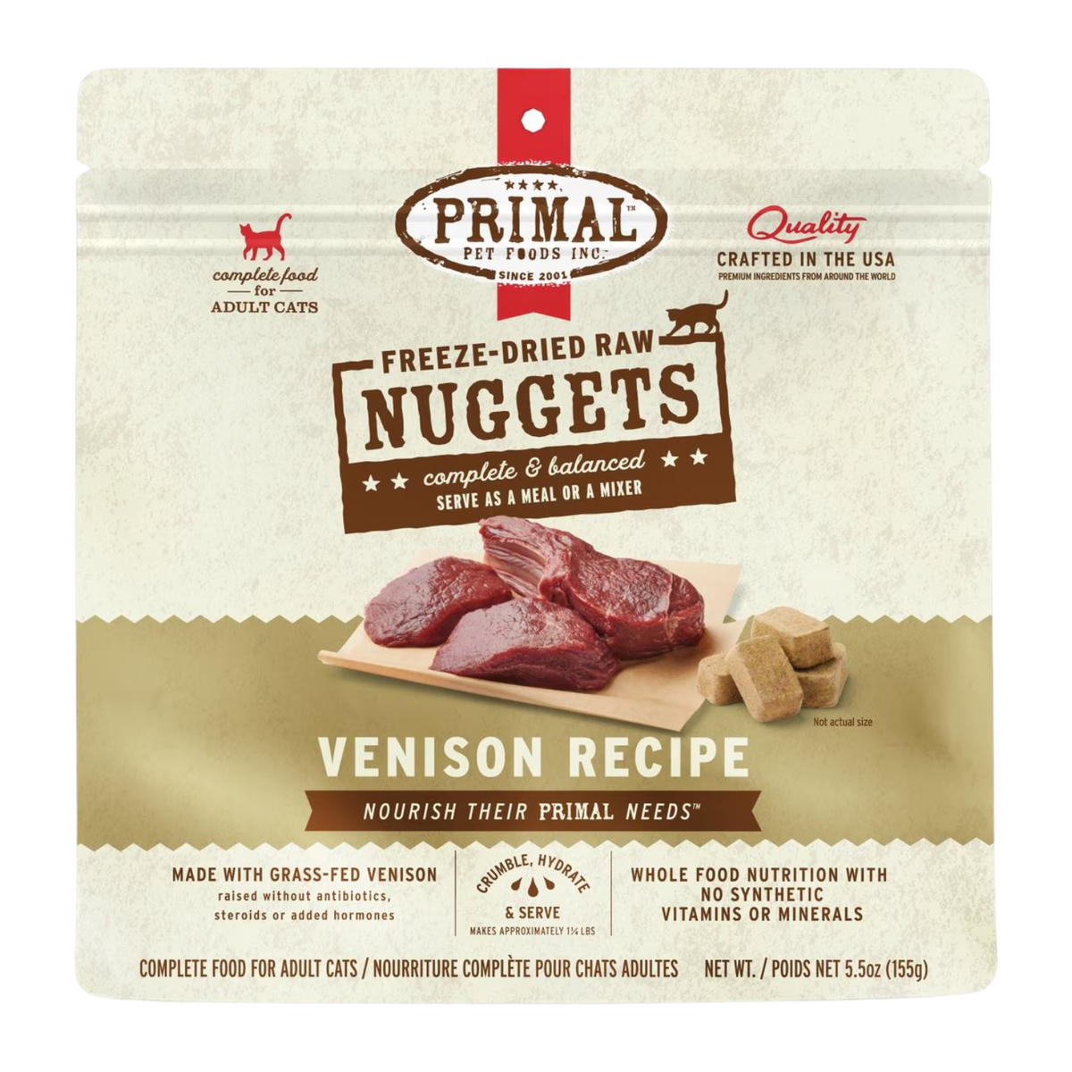 Freeze Dried Cat Food - Venison Dinner Nuggets - Adult