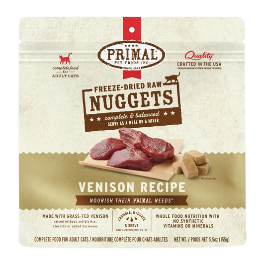 Freeze Dried Cat Food - Venison Dinner Nuggets - Adult
