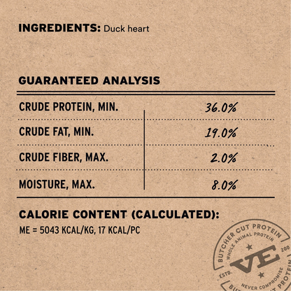 Freeze Dried Dog Treat - Duck Hearts