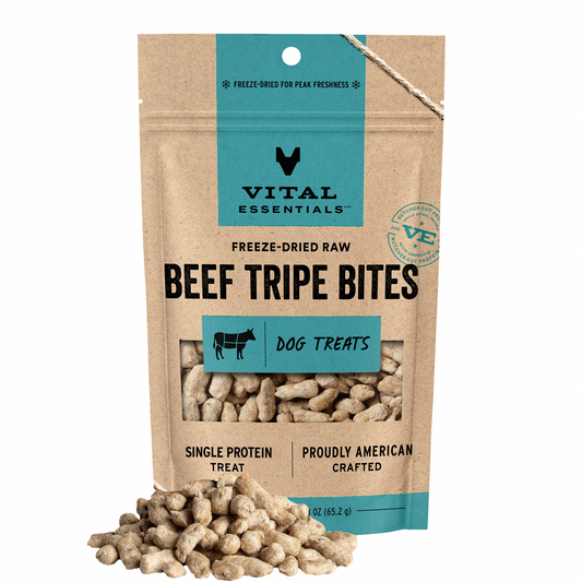 Freeze Dried Dog Treat - Beef Tripe Bites