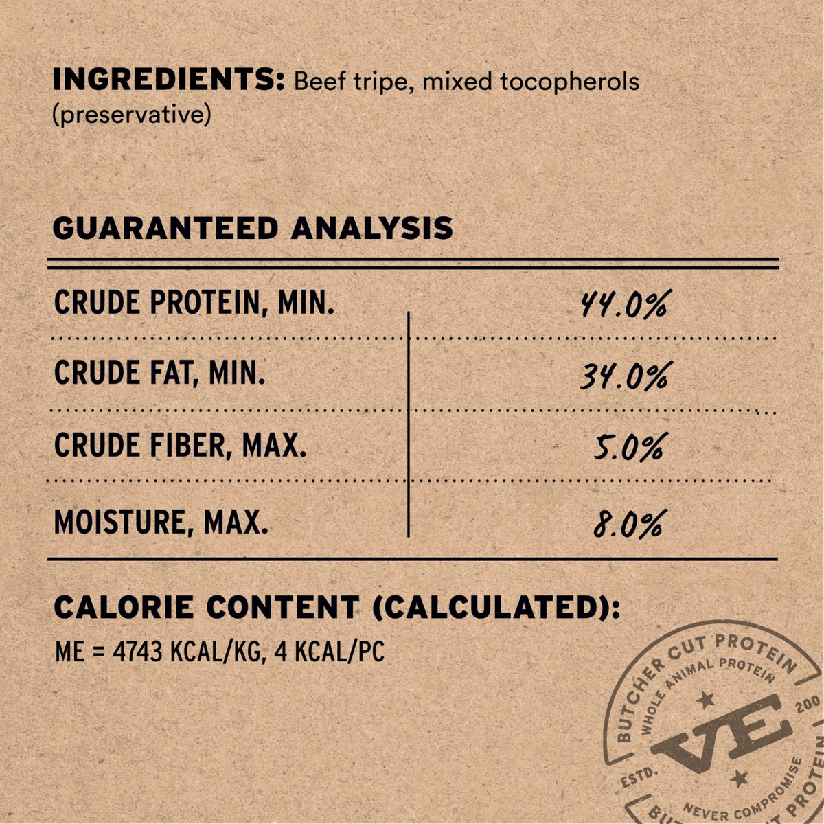 Freeze Dried Dog Treat - Beef Tripe Nibs