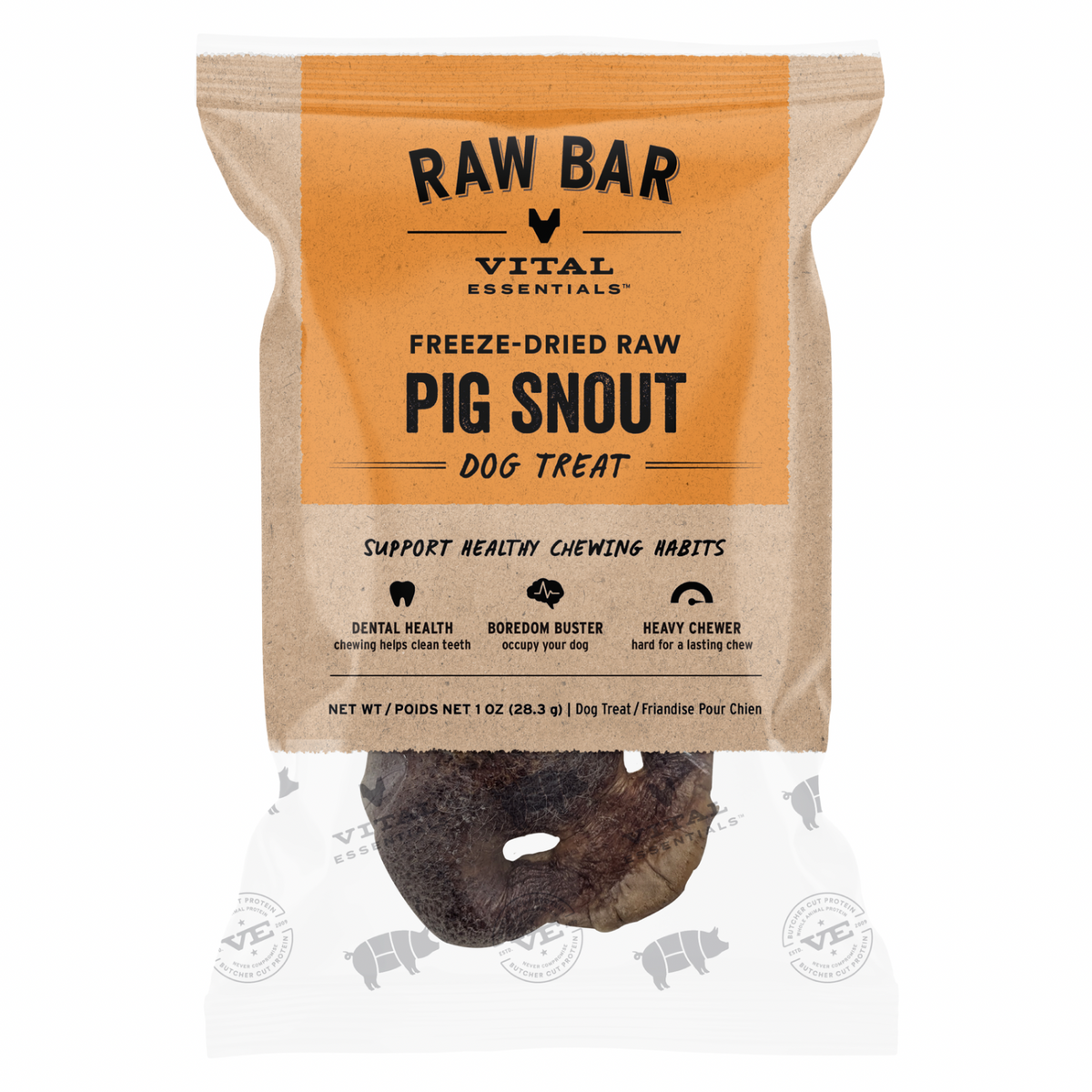 Freeze Dried Dog Treat - Raw Bar - Pig Snout
