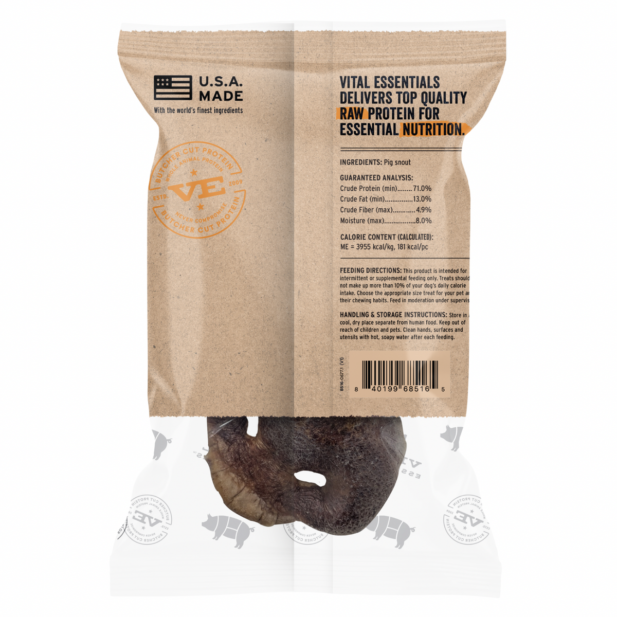 Freeze Dried Dog Treat - Raw Bar - Pig Snout