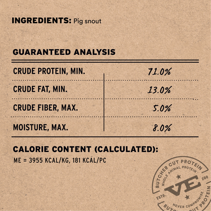 Freeze Dried Dog Treat - Raw Bar - Pig Snout