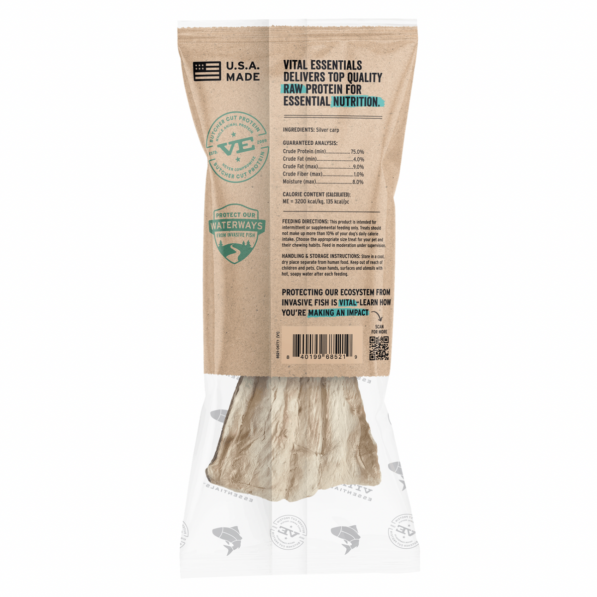 Freeze Dried Dog Treat - Raw Bar - Silver Carp Filet