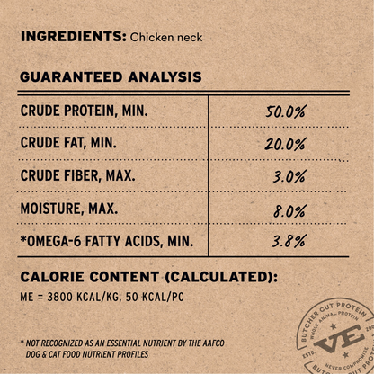 Freeze Dried Dog & Cat Treat - Raw Bar - Chicken Necks