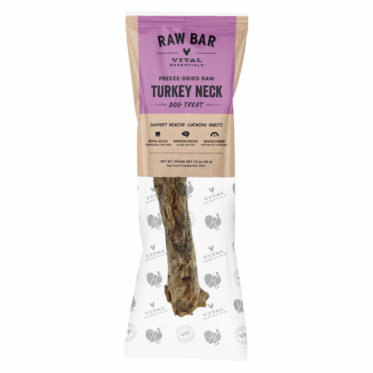 Freeze Dried Dog Treat - Raw Bar - Turkey Neck
